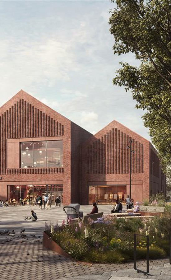 Construction of steel frame for Blyth Market Pavilion completes